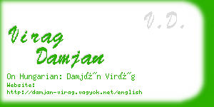 virag damjan business card